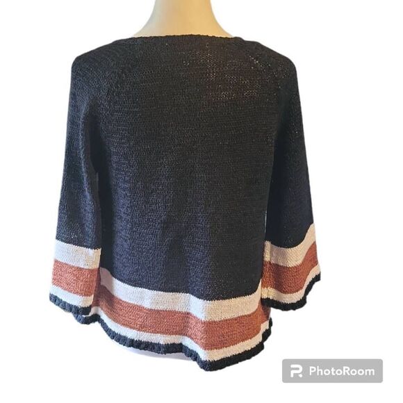 NWT WD-NY Black, White and Brown Single Button Cardigan Size Small - Picture 3 of 6